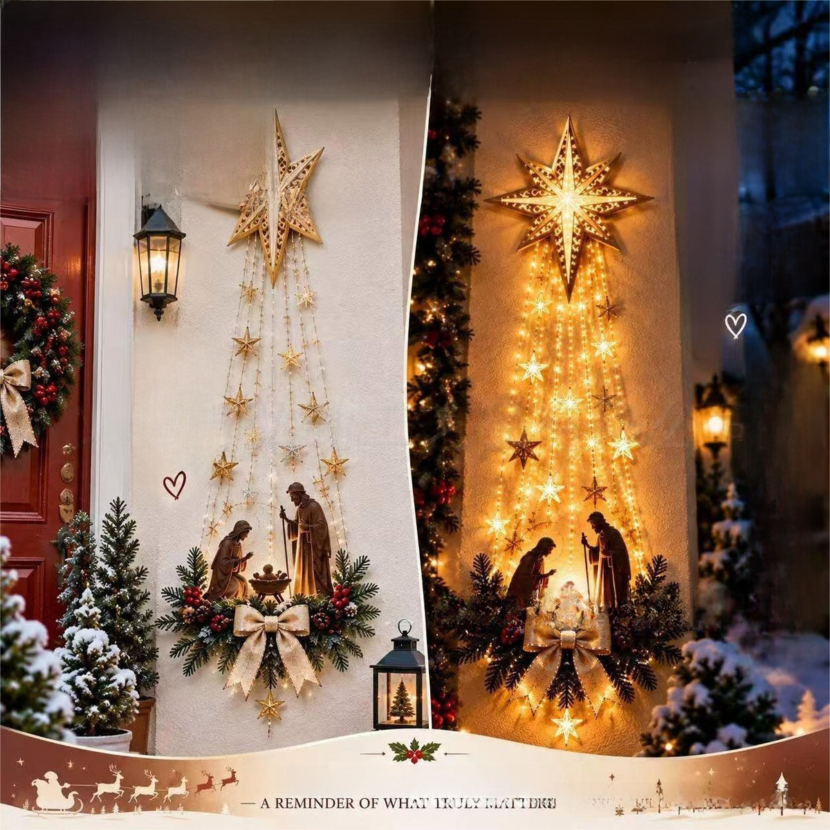 Luminous Birth Scene Wall Decor