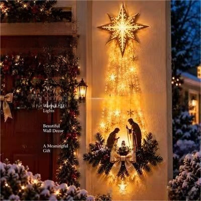 Luminous Birth Scene Wall Decor