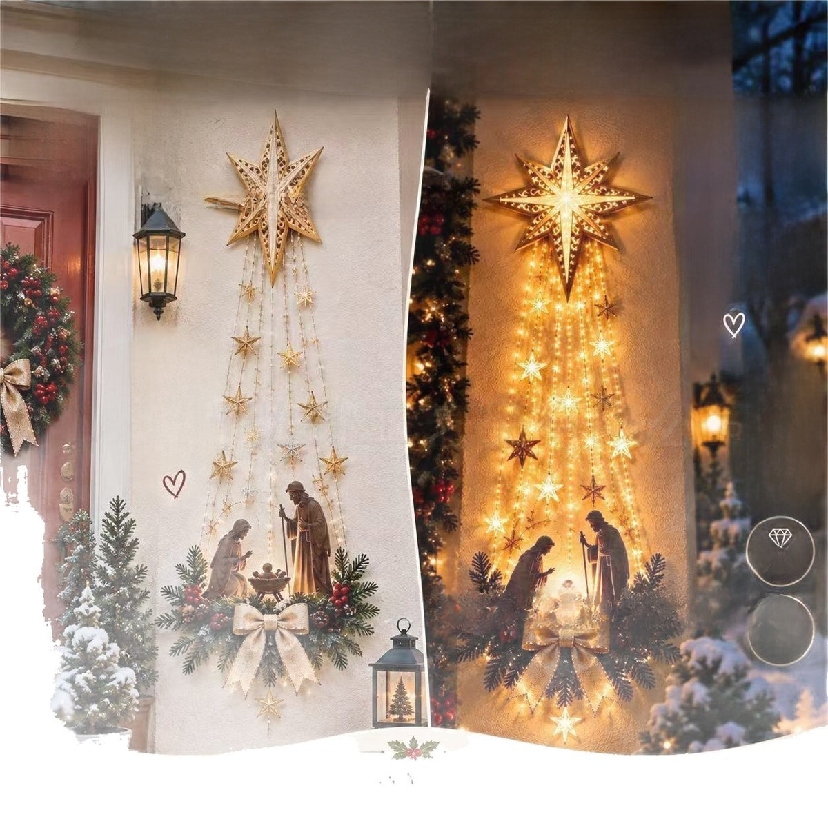 Luminous Birth Scene Wall Decor